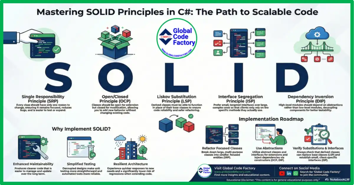 SOLID principles in C# explained with real-world examples for interview preparation